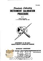 INSTRUMENT CALIBRATION PROCEDURE AR-12     PDF电子版封面     