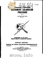 INSTRUMENT CALIBRATION PROCEDURE AE-11     PDF电子版封面     