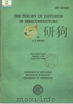 THE THEORY OF DIFFUSION IN SEMICONDUCTORS     PDF电子版封面    R.A.SWALIN 