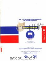 1997 21st INTERNATIONAL CONFERENCE ON MICROELECTRONICS PROCEEDINGS VOLUME 2     PDF电子版封面  078033664X   