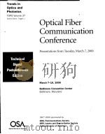 2000 OPTICAL FIBER COMMUNICATION CONFERENCE  VOL.1     PDF电子版封面     