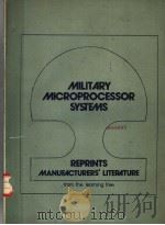 MILITARY MICROPROCESSOR SYSTEMS     PDF电子版封面     