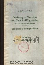 DICTIONARY OF CHEMISTRY AND CHEMICAL ENGINEERING  2ND REVISED AND ENLARGED EDITION  VOLUME 2   1979  PDF电子版封面     