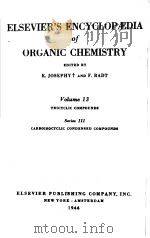 ELSEVIER‘S ENCYCLOPEDIA OF ORGANIC CHEMISTRY·SERIES Ⅲ CARBOISOCYCLIC CONDENSED COMPOUNDS  VOL.13     PDF电子版封面    E .JOSEPHY  F.RADT 