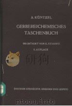 GERBEREICHEMISCHES TASCHENBUCH     PDF电子版封面     