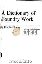 A DICTIONARY OF FOUNDRY WORD（ PDF版）