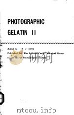 PHOTOGRAPHIC GELATIN Ⅱ     PDF电子版封面    R.J.COX 