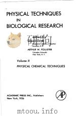 PHYSICAL TECHNIQUES IN BIOLOGICAL RESEARCH VOL.2 PHYSICAL CHEMICAL TECHNIQUES（ PDF版）