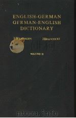 WILDHAGEN ENGLISH-GERMAN GERMAN-ENGLISH DICTIONARY IN TWO VOLUMES VOLUME Ⅱ     PDF电子版封面     