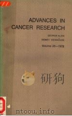 ADANCES IN CANCER RESEARCH  VOLUME 26     PDF电子版封面  0120066262   