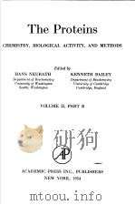 THE PROTEINS CHEMISTRY，BIOLOGICAL ACTIVITY，AND METHODS  VOLUME Ⅱ PART B   1954  PDF电子版封面    HANS NEURATH  KENNETH BAILEY 