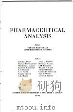 PHARMACEUTICAL ANALYSIS     PDF电子版封面     