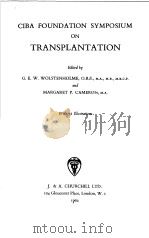 CIBA FOUNDATION SYMPOSIUM ON TRANSPLANTATION（1962 PDF版）