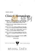 CLINICAL HEMATOLOGY  SEVENTH EDITION（ PDF版）