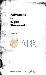 ADVANCES IN LIPID RESEARCH  VOLUM 10     PDF电子版封面     