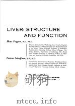 LIVER:STRUCTURE AND FUNCTION     PDF电子版封面     