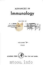 ADVAMCES IN IMMUNOLOGY  VOLUME  3     PDF电子版封面    F.J.DIXON HENRY G. KUNKEL 