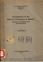 INVESTIGATIONS ON THE EFFECTS OF UITRASONICS ON BACTERIA（ PDF版）