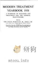 MODERN TREATMENT YEARBOOK 1958     PDF电子版封面     