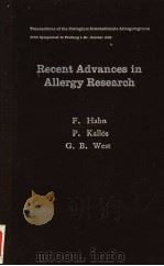 RECENT ADVANCES IN ALLERGY RESEARCH（1963 PDF版）