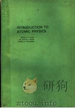 INTRODUCTION TO ATOMIC PHYSICS     PDF电子版封面     