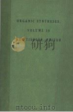 ORGANIC SYNTHESES  VOLUME 39     PDF电子版封面     
