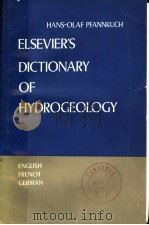 ELSEVIER.S DICTIONARY OF HYDROGEOLOGY     PDF电子版封面     