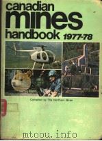 CANADIAN MINES HANDBOOK 1977-1978     PDF电子版封面     
