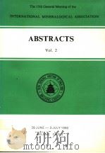 THE 15TH GENERAL MEETING OF THE INTERNATIONAL MINERALOGICAL ASSOCIATION ABSTRACTS VOL.2     PDF电子版封面     