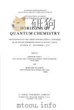 HORIZONS OF QUANTUM CHEMISTRY     PDF电子版封面  9027711054   