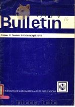 BULLETIN  VOLUME 11  NUMBER 3/4     PDF电子版封面     