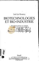 BIOTECHNOLOGIES ET BIO-INDUSTRIE（ PDF版）