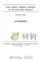 COLD SPRING HARBOR SYMPOSIA ON QUANTITATIVE BIOLOGY  VOLUME XXXII ANTIBODIES（ PDF版）