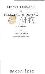 RECENT RESEARCH IN FREEZING AND DRYING（ PDF版）