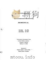 INSTRUMENTATION FOR ENVIRONMENTAL MONITORING  VOL.4 BIOMEDICAL     PDF电子版封面     
