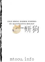 COLD SPRING HARBOR SYMPOSIA ON QUANTITATIVE BIOLOGY  VOLUME XIV AMINO ACIDS AND PROTEINS     PDF电子版封面     