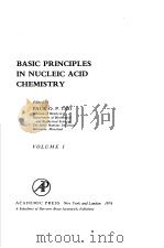 BASIC PRINCIPLES IN NUCLEIC ACID CHEMISTRY VOLUME Ⅰ（ PDF版）