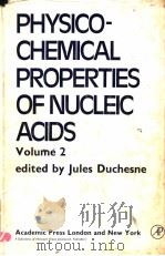 PHYSICO-CHEMICAL PROPERTIES OF NUCLEIC ACIDS VOLUME 2:STRUCTURAL STRDIES ON NUCLEIC ACIDS AND OTHER     PDF电子版封面  0122229029  J.DUCHESNE 