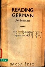 READING GERMAN FOR SCIENTISTS     PDF电子版封面    HANS ELCHNER AND HANS HEIN 