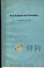 REAL ANALYSIS AND PROBABILITY     PDF电子版封面    ROBERT B.ASH 