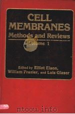 CELL MEMBRANES METHODS AND REVIEWS  VOLUME 1     PDF电子版封面  0306412985   