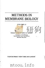 METHODS IN MEMBRANE BIOLOGY VOLUME 10     PDF电子版封面  0306401266  EDWARD D. KORN 