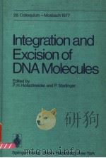 INTERGATION AND EXCISION OF DNA MOLECULES     PDF电子版封面  3540085602  P.H.HOFSCHNEIDER AND P.STARLIN 