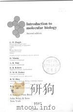 INTRODUCTION TO MOLECULAR BIOLOGY SECOND EDITION     PDF电子版封面    C.H.HAGGIS 