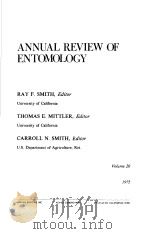ANNUAL REVIEW OF ENTOMOLOGY  VOLUME 20   1975  PDF电子版封面  082430120X  RAY F.SMITH 