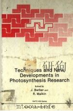 TECHNIQUES AND NEW DEVELOPMENTS IN PHOTOSYNTHESIS RESEARCH（1989 PDF版）