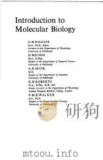 INTRODUCTION TO MOLECULAR BIOLOGY     PDF电子版封面     