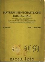 NATURWISSENSCHAFTLICHE RUNDSCHAU     PDF电子版封面    VON H.W.FRICKHINGER 