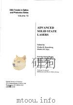 ADVANCED SOLID STATE LASERS VOLUME 19     PDF电子版封面  1557525234  WALTER R.BOSENBERG  MARTIN M.F 