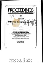 INFRARED TECHNOLOGY XIII VOLUME 819（ PDF版）